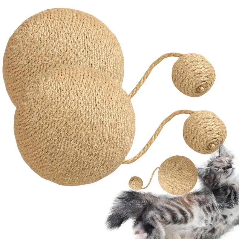 

Sisal Cat Scratcher Multipurpose Sisal Cat Scratching Ball Rabbit Scratch Toy Funny Cat Scratching Board Sisal Scratcher Ball