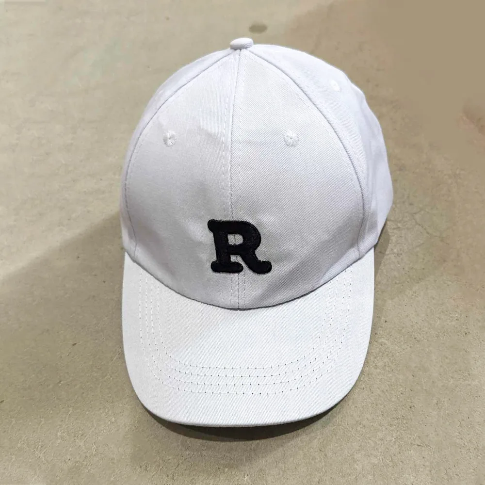 Versatile Embroidered Embroidery Baseball Cap Retro Peaked Cap Letter Baseball Hat Sunscreen Hat Letter R Sun Hat Spring Summer