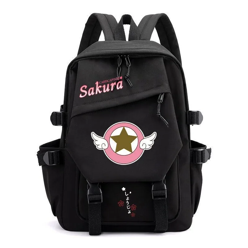 29×42×13cm Black Blue Green Pink White, Card Captor Sakura, Kadokyaputa Sakura, Kids School Bags, Anime Backpacks Girls Boys