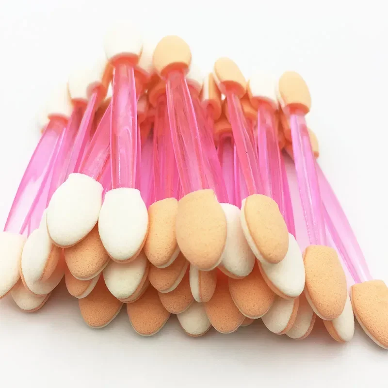 50/100PCS Disposable Eyeshadow Brushes Make up Dual Sided Sponge Nylon Sets Eye Shadow Brush Applicator For Cosmetic Makeup