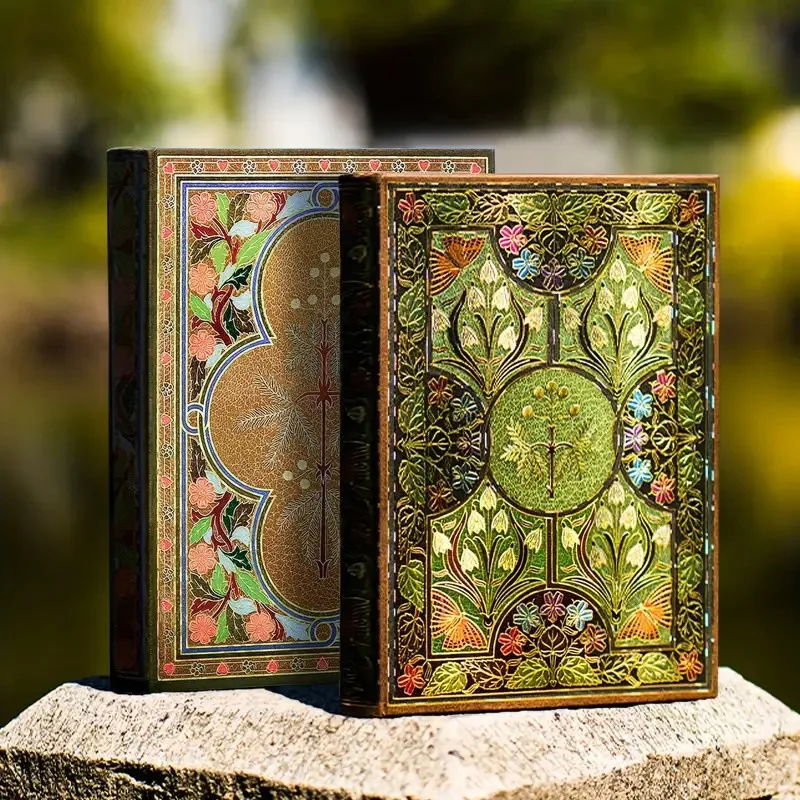 مذكرات الأعمال، كتب اليد الخشبية الرجعية Pelank، نحت الغلاف الصلب، الهدايا الثقافية والإبداعية، دفتر ملاحظات مختوم ساخن #1