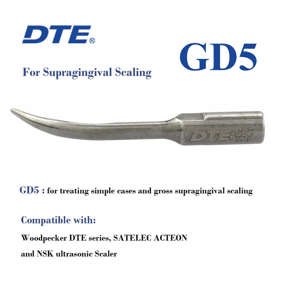 Woodpecker DTE Dental Ultraschall-Scaler-Aufsätze GD1 GD2 GD3 GD4 GD5 PD1 PD3 Passend für NSK Satelec Acteon – Detail 7
