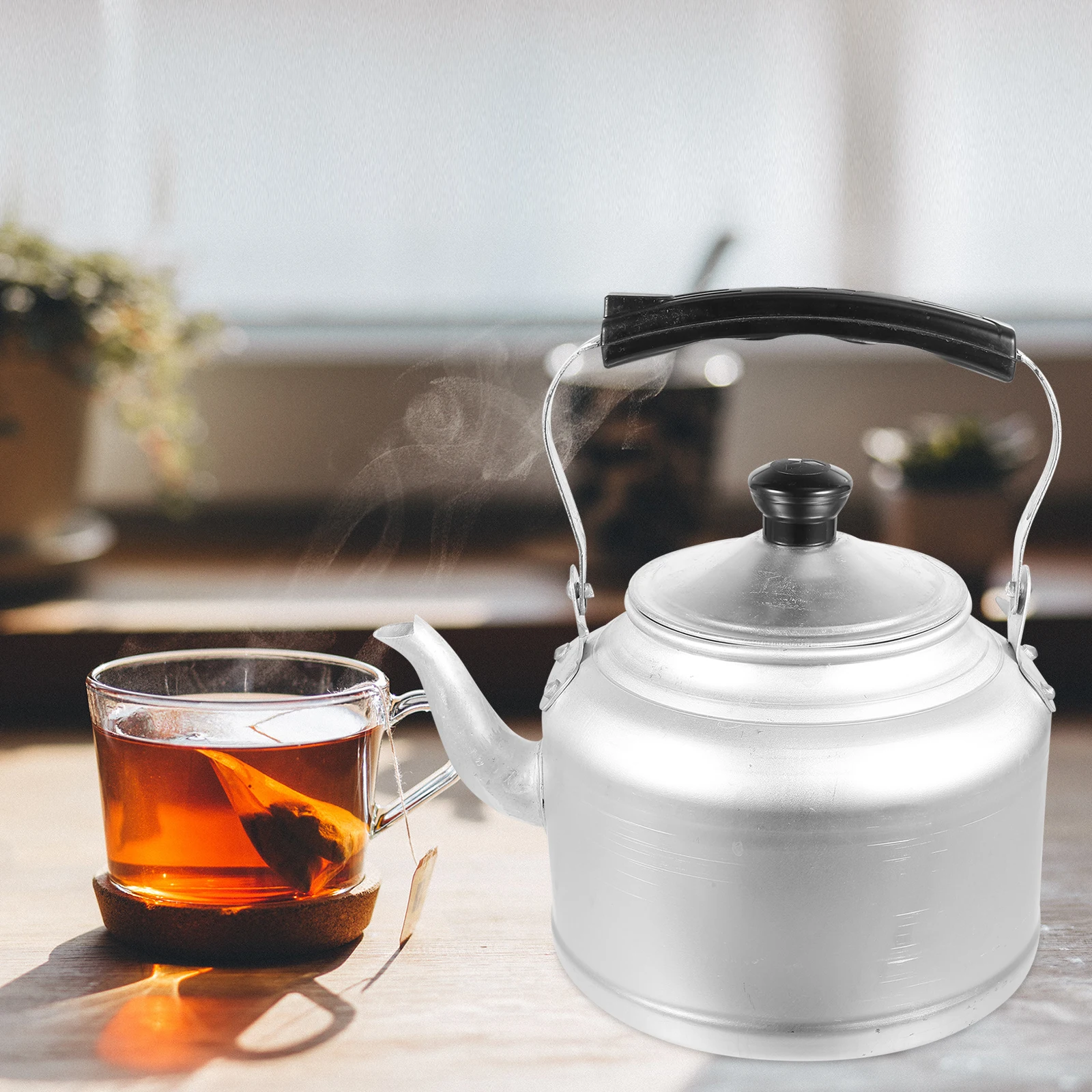 

Aluminum Kettle for Stove Top Water Tea Boiling Pot Metal Teapot Household Heating Kettle Home Kitchen Bar Supplies Anti Scald