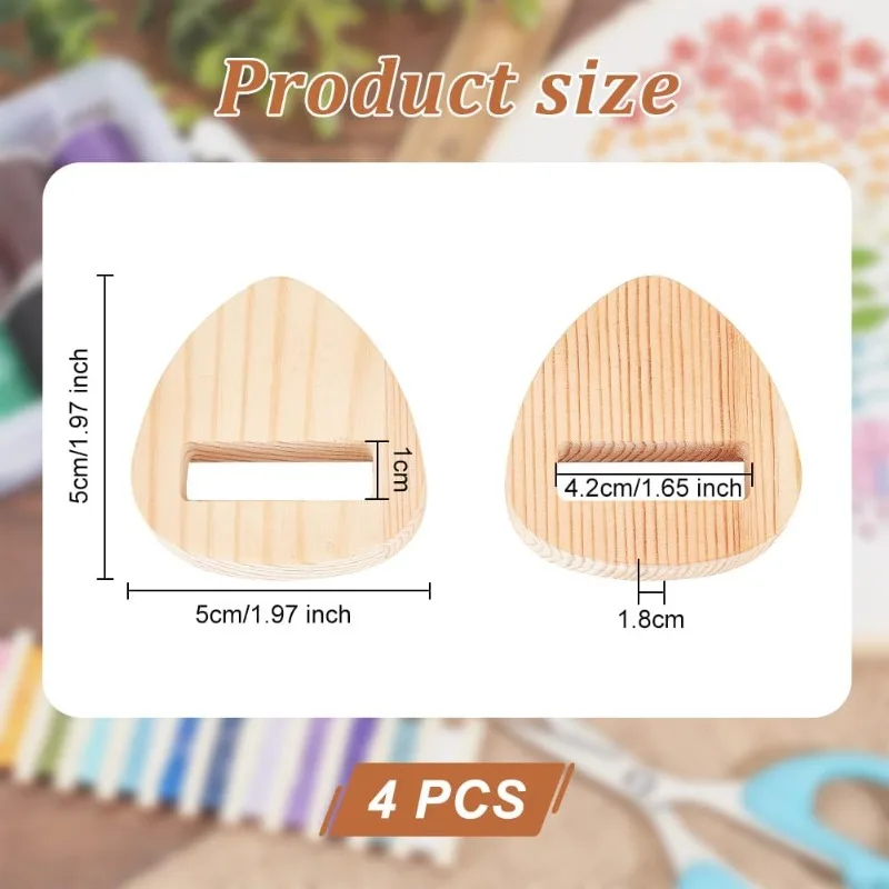 4Pcs Embroidery Hoop Display Stand Triangle Wood Embroidery Hoop Easels Embroidery Hoop Wooden Base Embroidery Hoop Holder