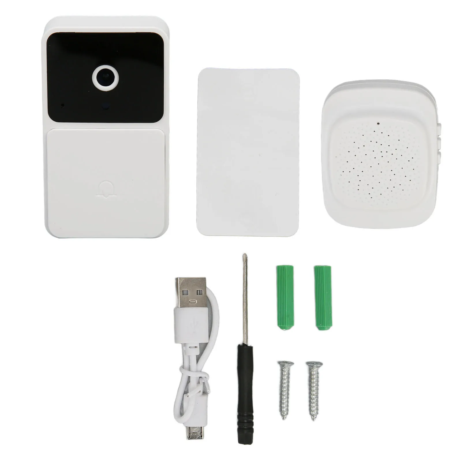 Intercom Doorbell Video Doorbell Smart Video Doorbell 2.4GHZ WiFi Night Vision Voice Change Intercom Doorbell for Home Apartment