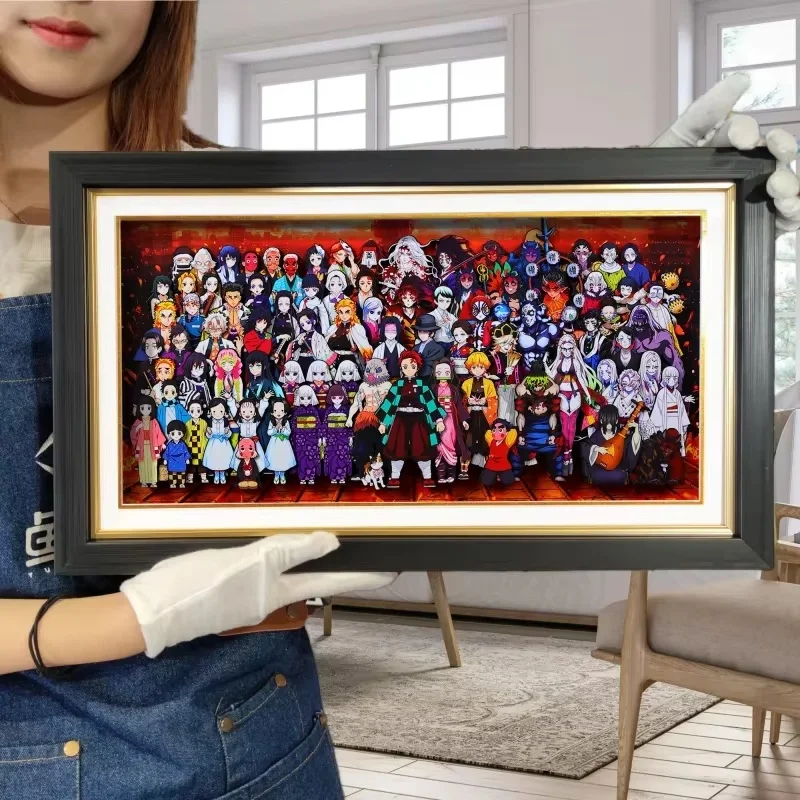 

Аниме окружающая фигурка персонажа, подставка для рисования, подарок ручной работы, семья Zangetsu, полная картина, истребитель демонов, коллекционная игрушка ручной работы