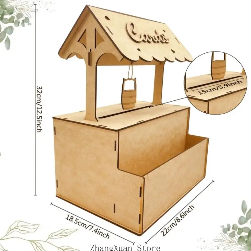 Überdachter Hochzeitskartenkasten für die Sammlung von Gästenachrichten beim Empfang 3XUF – Detail 6