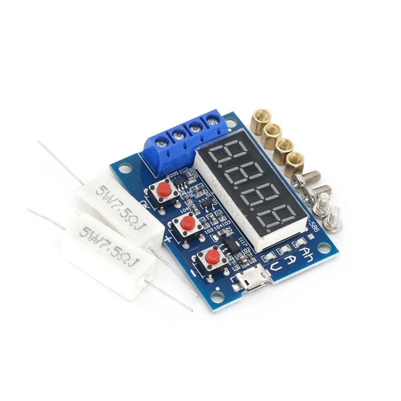 ZB2L3เครื่องทดสอบแบตเตอรี่ LED Digital Display 18650แหล่งจ่ายไฟแบตเตอรี่ลิเธียมทดสอบความต้านทานตะกั่ว-กรดความจุ Discharge เมตร