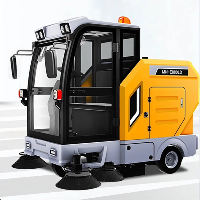 MN-E800LD Ride-on Electric Street Sweeper Auto Road Cleaning Machine With 48V Brush For Street Vacuum Cleaning