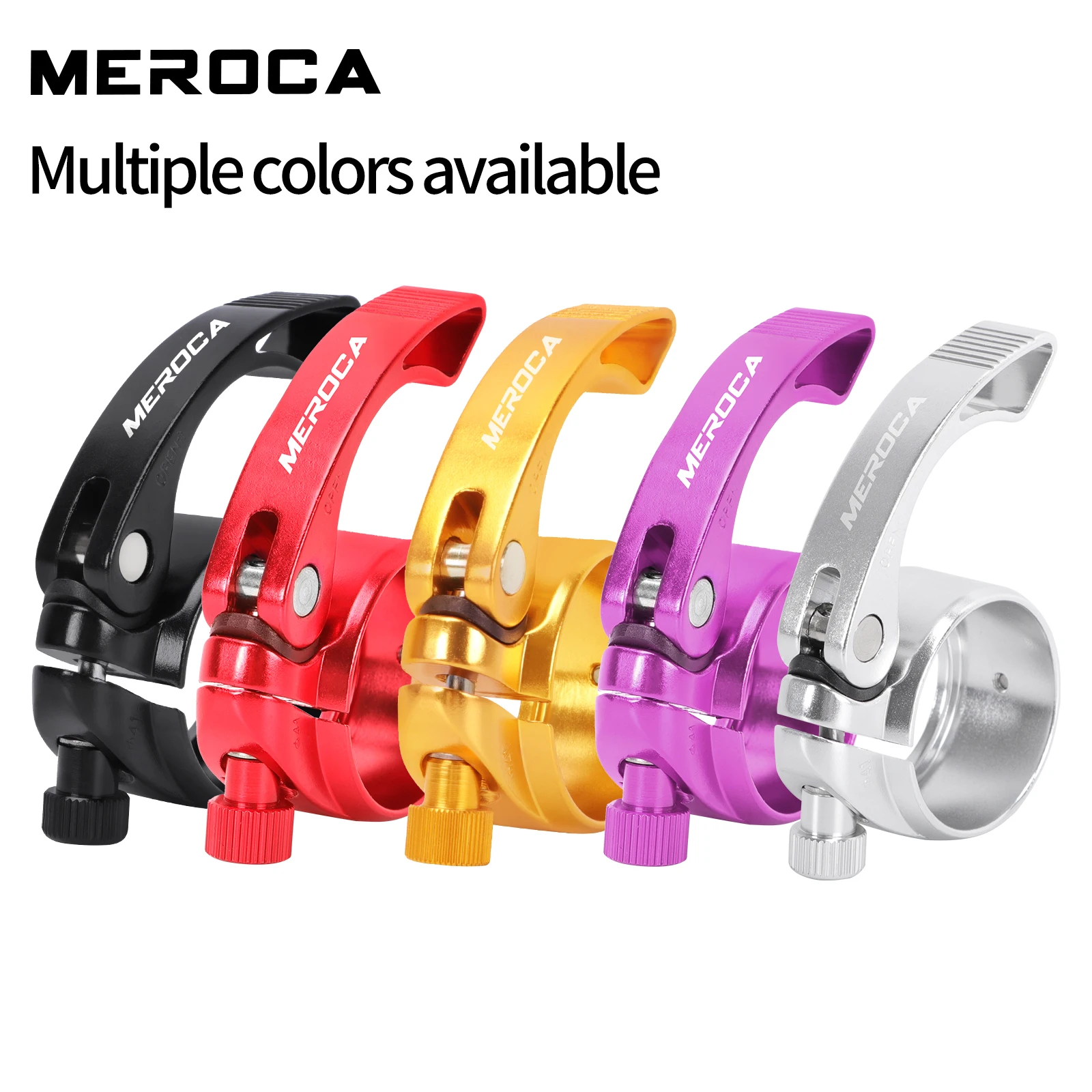 MEROCA Folding Bike Seatpost Clamp 40.9mm Quick Release Aluminium Alloy Bicycle Seatpost Mount for 33.9mm Folding Bike Seatpost