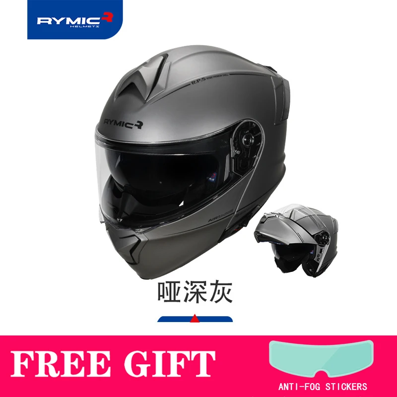 Modular Dual Lens Motocross Helmet Unisex Racing Motorcycle Helmets Full Face Safe Helmet Flip Up Cascos Para Moto kask Touring