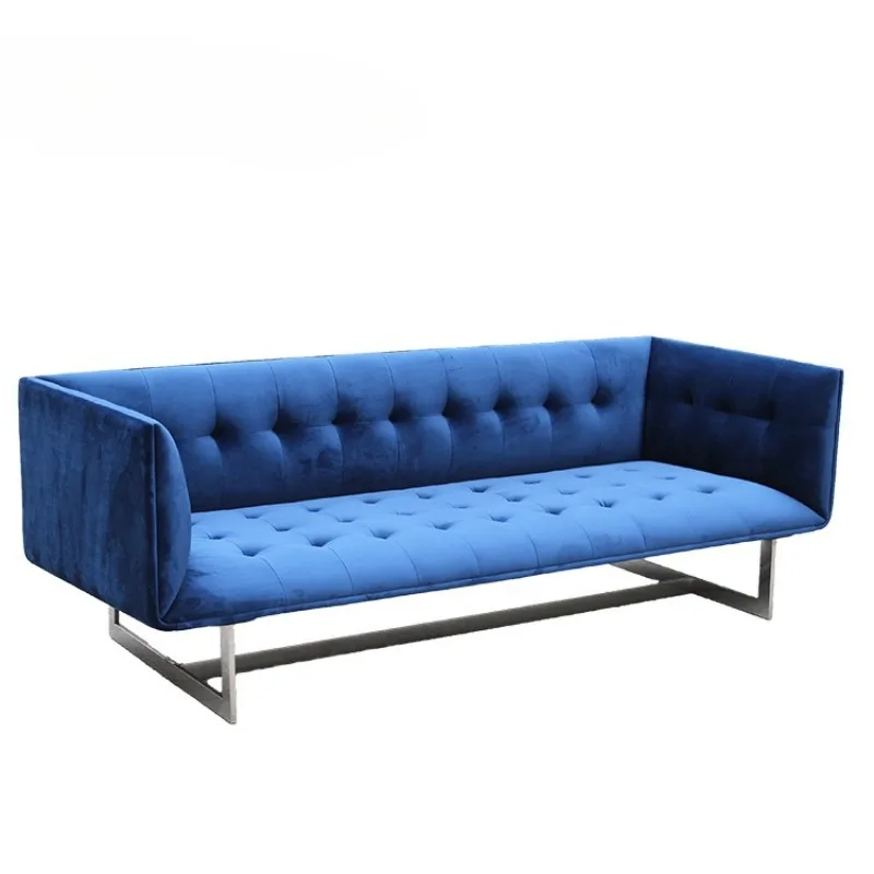 Simple modern living room studio designer light luxury three-person sofa