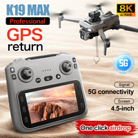 New Touch Screen Control Large Screen K19MAX Brushless GPS Obstacle Avoidance Drone Aerial Photography Remote Control Aircraft