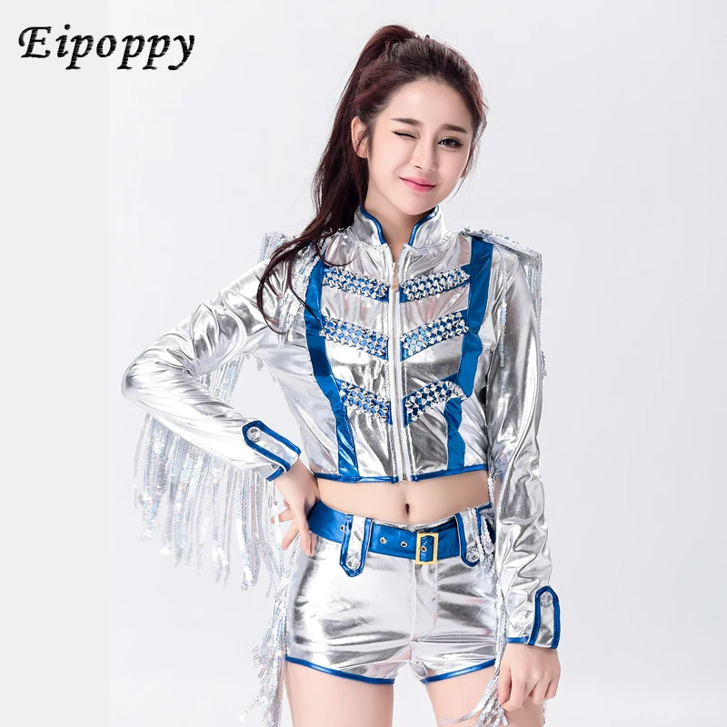 DS sequins costumes New Korean Adult Sequin Jazz Dance Modern Dance Performance Hip Hop DS Performance Kit