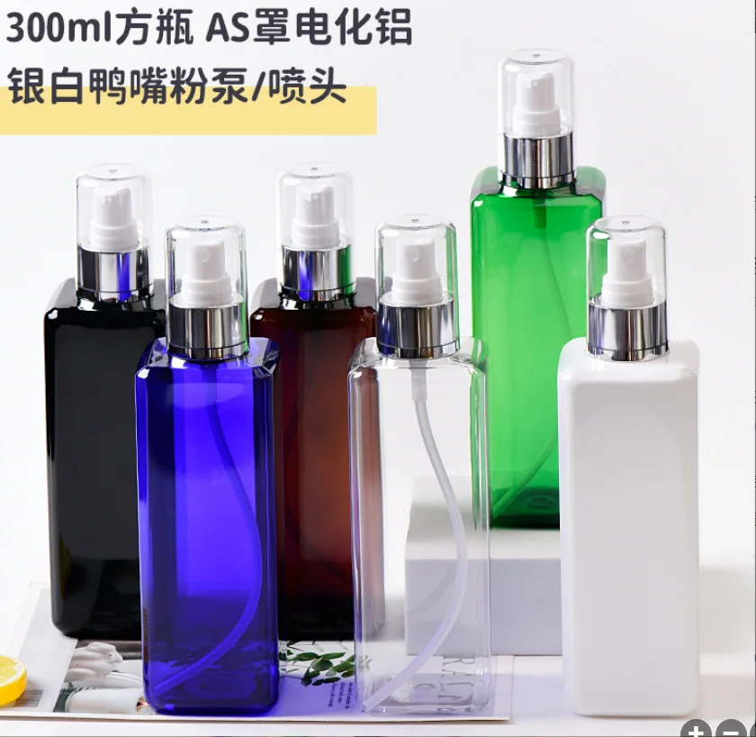 250ML300ML square plastic  PET BOTTLE  toilet water lotion emulsion serum essential toner foundation skin care cosmetic packing