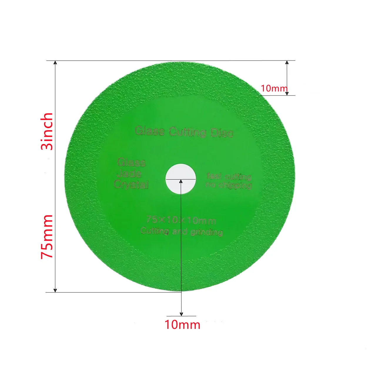 1pcs 75mm Ultra-thin Glass Cutting Disc Diamond Saw Blade for Jade Wine Bottle Ceramic Polish Angle Grinder Machine