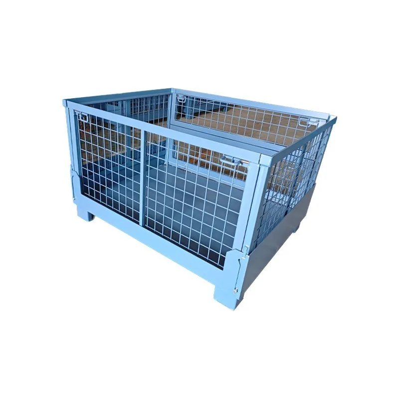 Warehousing metal grid cargo logistics box turnover box stacking material rack