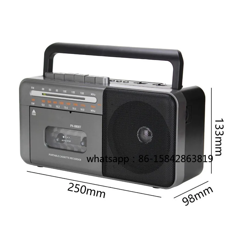 Rechargeable Old-Fashioned Bluetooth Cassette Player High Volume Card Insertion Multifunctional Pointer Type Recorder