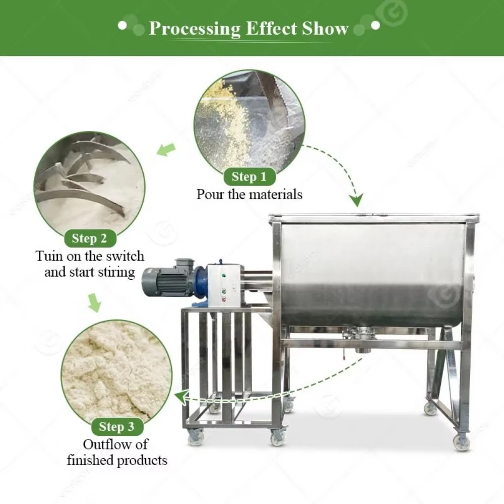 Industrial Coffee Cocoa Liquid 1000kg Incense Condiments Chilli Powder Sugar Mixer Mix Machine for Flour view 4