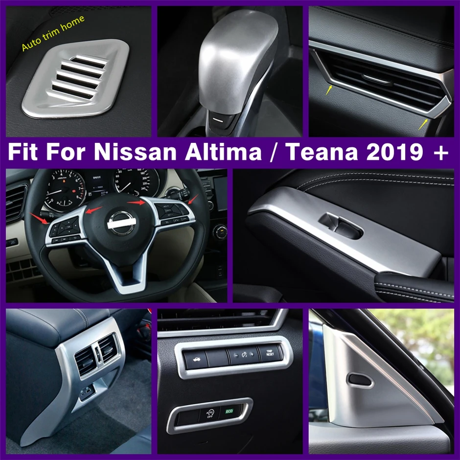 

Car Accessories Pillar A Lift Buton Head Lamps Steering Wheel Air AC Gear Head Cover Trim For Nissan Altima / Teana 2019 - 2024
