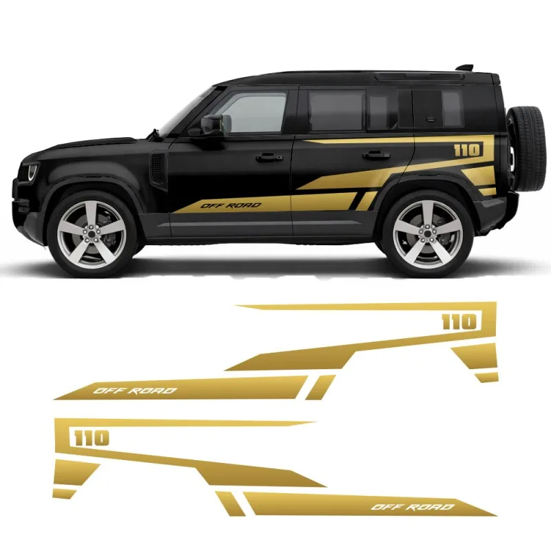 

Car Vinyl Stickers body modification customized Fashion side stripe sports decal For Land Rover Defender 110