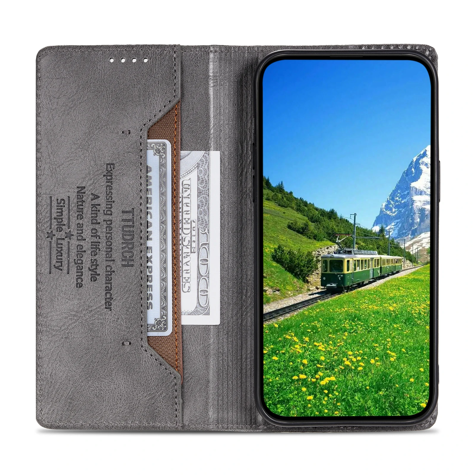 Etui z klapką w stylu retro z magnetycznym zamknięciem, jednokolorowe, z przegródkami na karty, do telefonów LG G6 K50 Q60 V30 K40, idealne na co dzień.