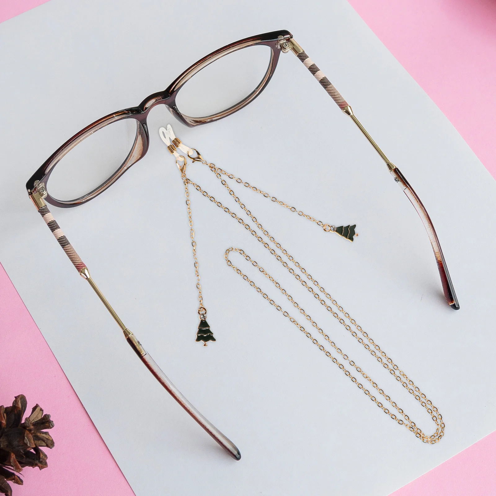 

1 Pair Alloy Glaze Tassel Eyeglass Chain For Women Metal Fashionable Glasses Neck Strap Sunglasses Chain For Men Eyewear
