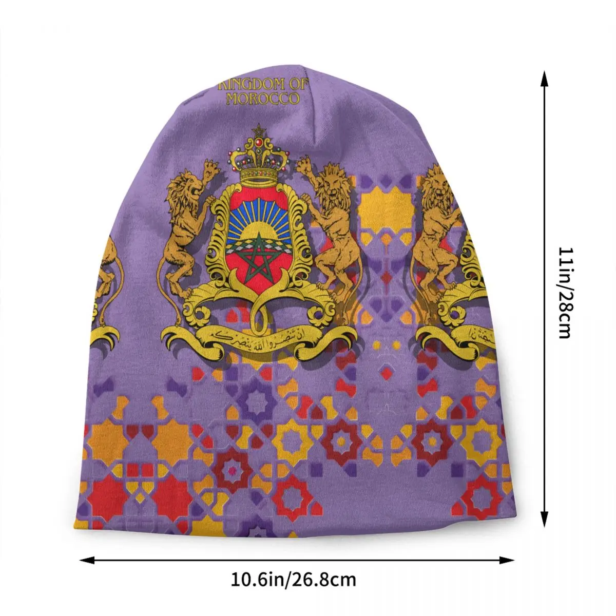 Custom Kingdom Of Morocco Hot Skullies Beanies Caps Men Women Hip Hop Winter Warm Knitted Hat Adult Patriotic Bonnet Hats