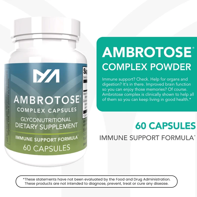 

Ambrotose ® Complex 60 Capsules - Boosting Immune Support, Contains Mannose, Aloe Vera Extract, and Vitamin A