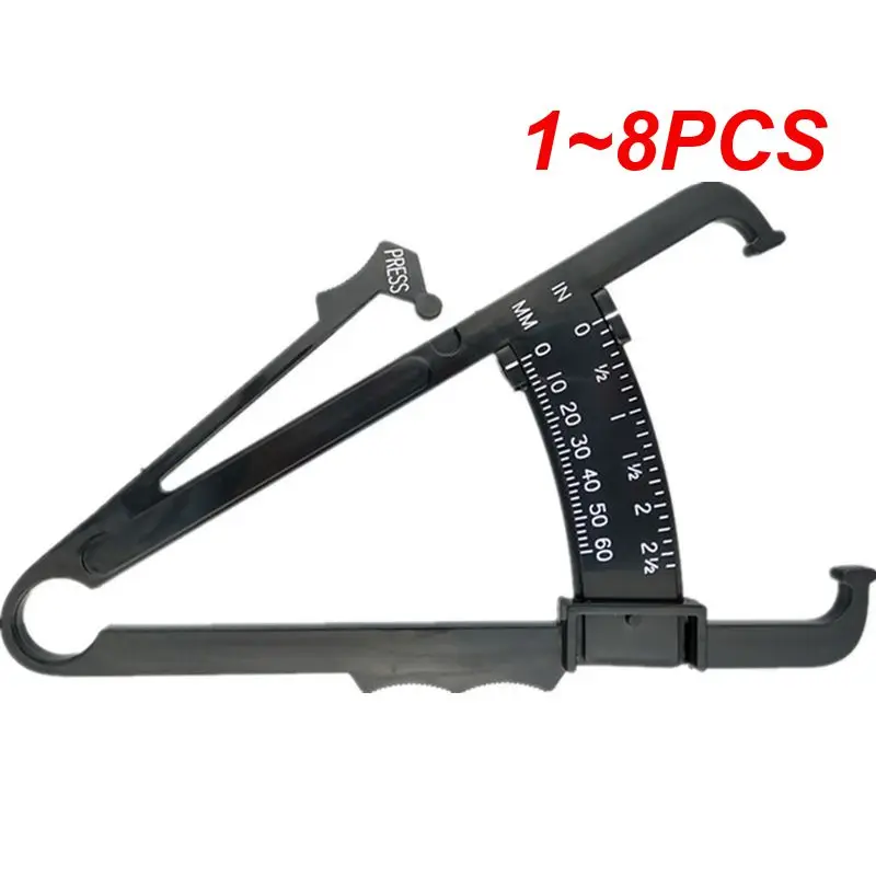 1~8PCS Health Care Skinfold Body Fat Caliper Body Fat Tester PLICOMETRO with body mass with Measurement Chart Body