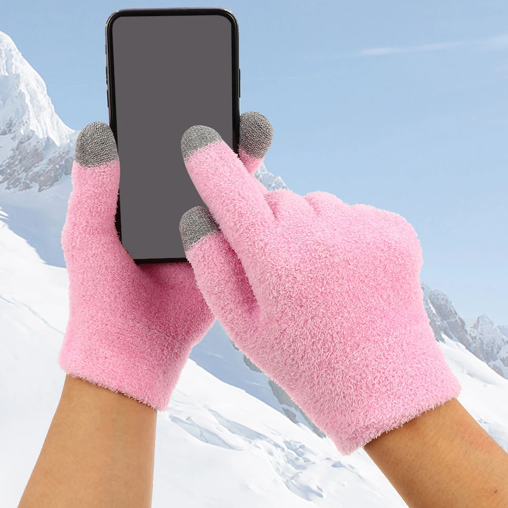 

2 Pcs Touch Screen Gloves Yarn Cotton Sleep Moisturizing Dry Spa Gel Socks H Warming Riding Gloves