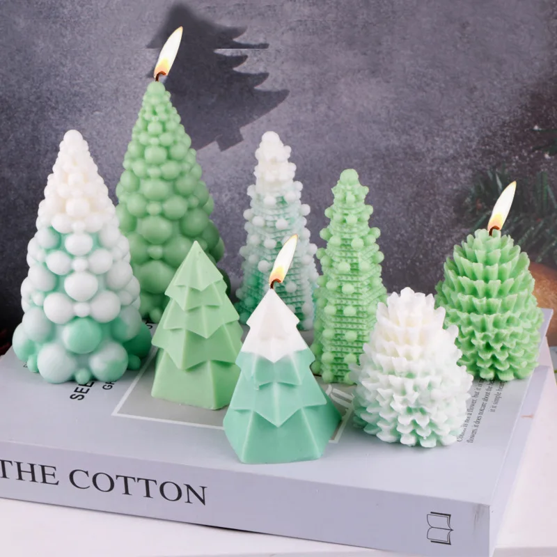 

AliExpress Hot Sale Christmas Pine Cone Candle Aromatherapy Silicone MoldDIYChristmas Tree Plaster Decoration Silicone Mold