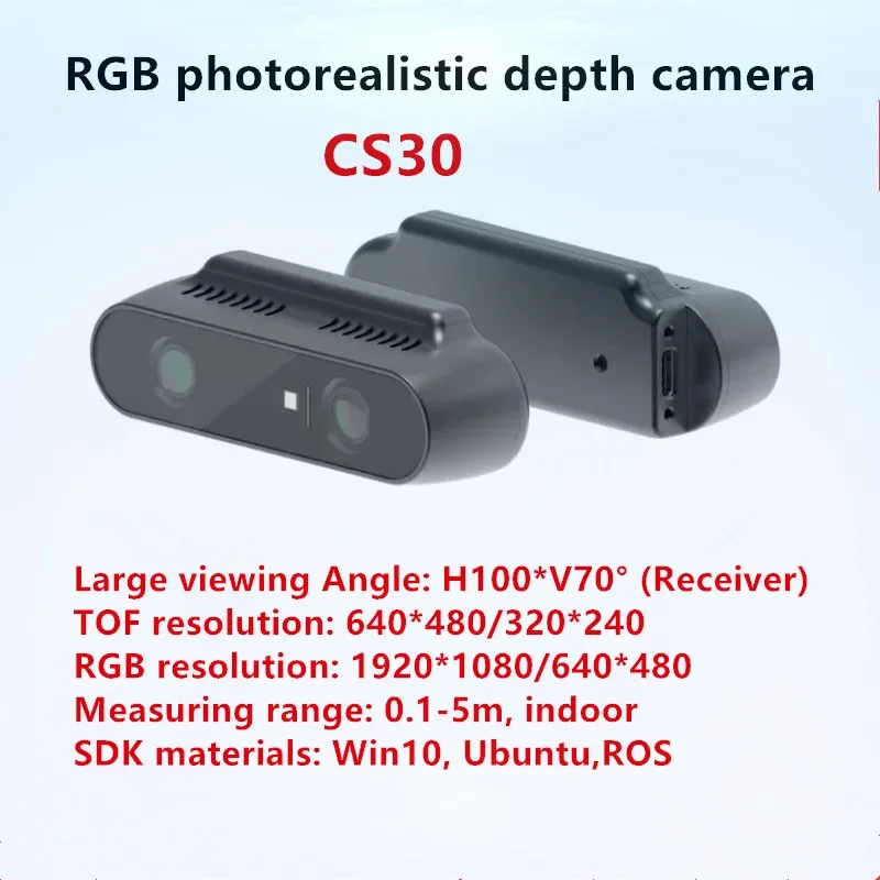 2025 hot sale Photorealistic RGB+TOF Depth CS30 Large viewing Angle solid state liDAR  navigation obstacle avoidance