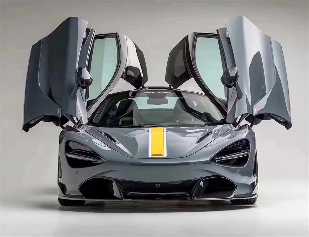Suitable for McLaren 720S modified V-shaped carbon fiber front bumper body kit 2017-2019