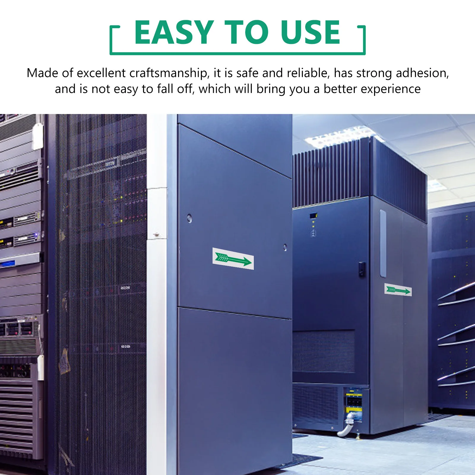 10 قطعة من ملصقات تحذير السهم الواضحة، مؤشرات الاتجاه اللامعة، ملصقات لاصقة سهلة الفهم تدوم طويلاً