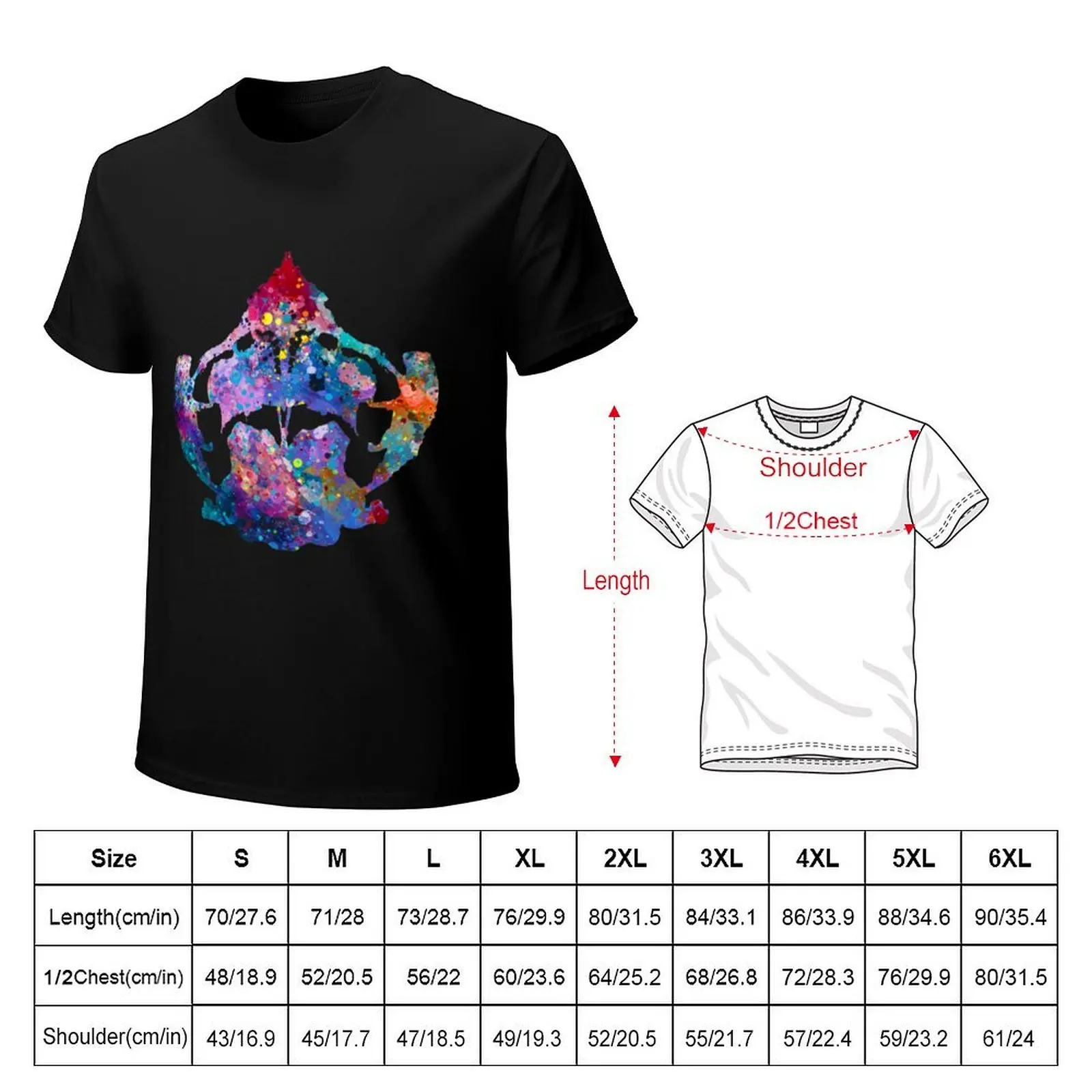 Rorschach Inkblot Test 08 T-Shirt Athletic Fit Sports Short Sleeve Top