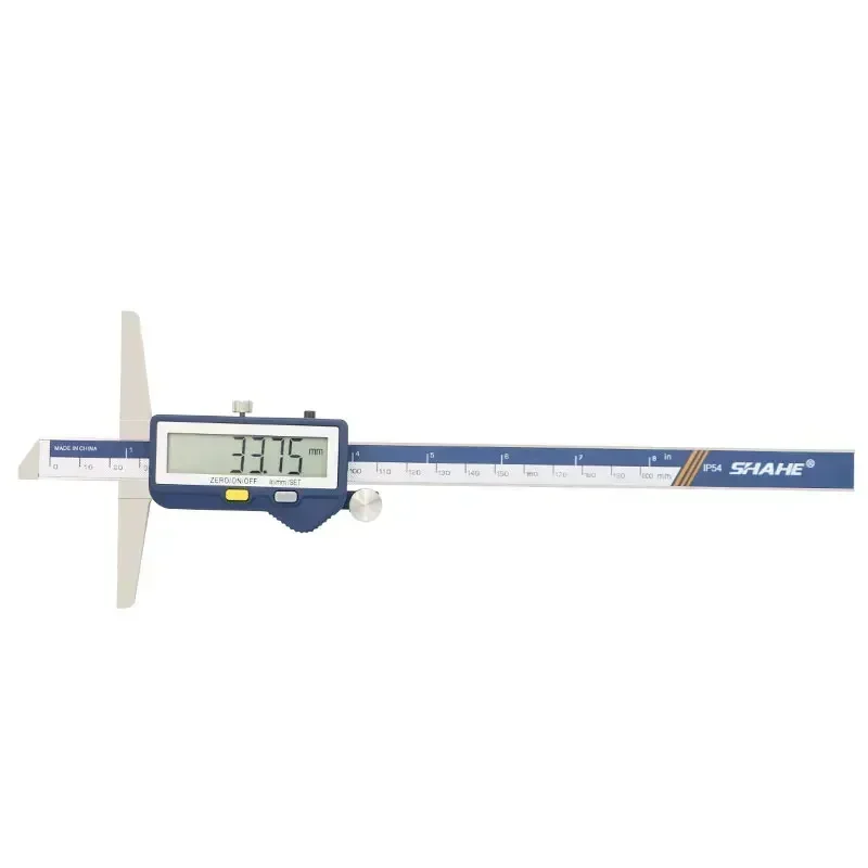 SHAHE Digital Depth Caliper 0-150mm 200mm 300mm Stainless Steel Depth Gauge 0.01mm Measuring Tools