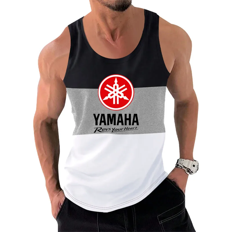 YAMAHA Logo Athletics Tank Top Running Vests Speed Sports Fitness Shirts Guys Sleeveless Mens Clothing Athlete Track Field Singl