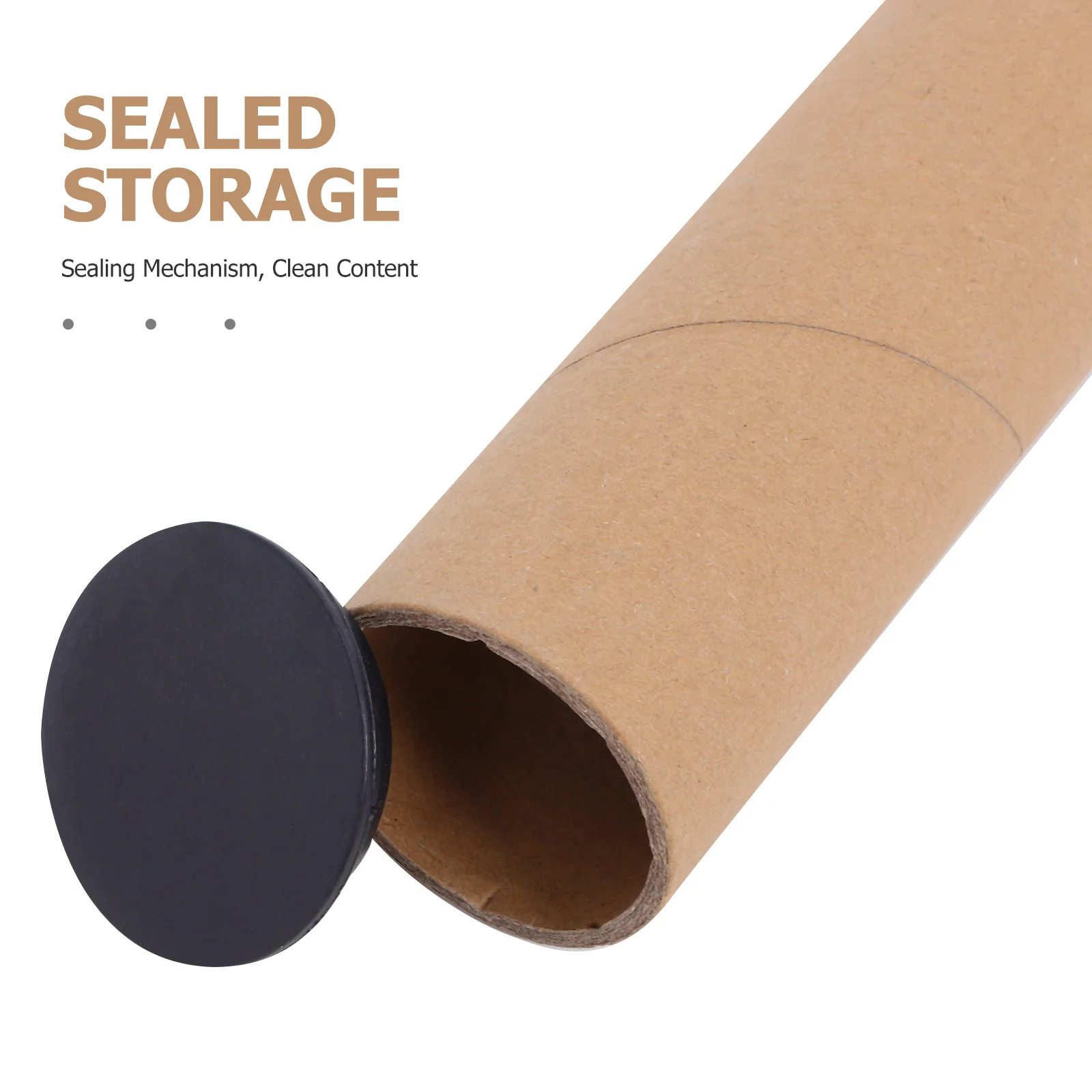10 pezzi Kraft Mailing Tubi Poster Tubi con tappi neri Spedizione sicura per documenti Opere d'arte Mappe Piantaggi 50x5 cm