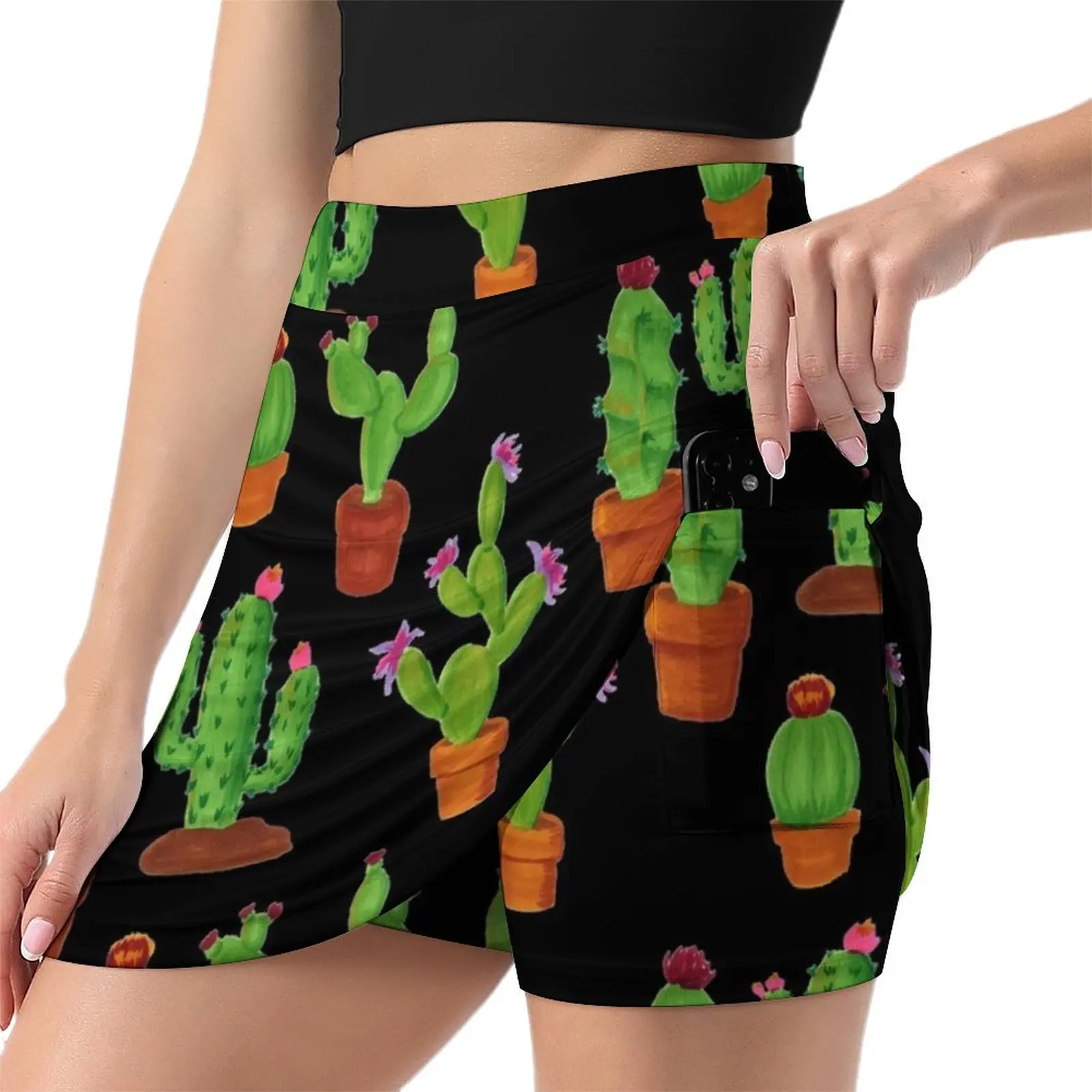 Cactus Sticker Pack - Barrel, Prickly Pear, Saguaro Cactus, Flower, Succulent, Cacti Mini Skirt korean style clothing