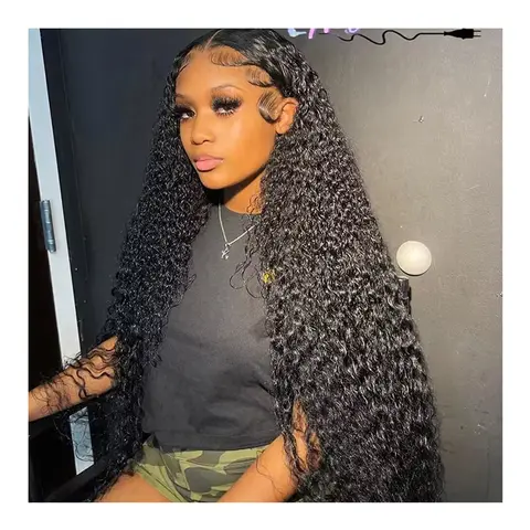 HD Transparent Deep Wave Frontal Wig 13x4/13x6 Curly Lace Front Human Hair Wigs For Women Wet And Wavy Water 5x5 Closure Wig