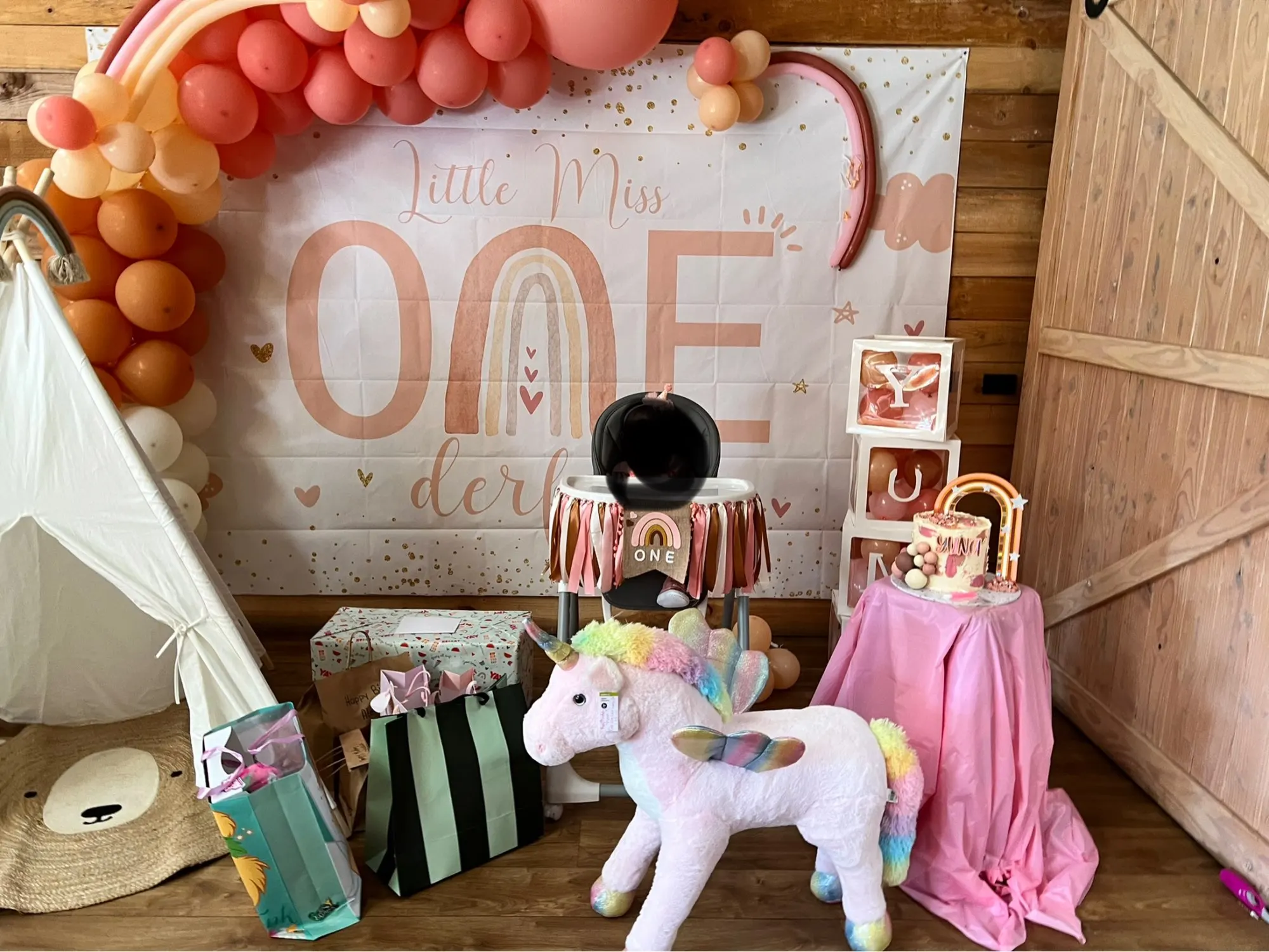 Photography Background Boho Rainbow Birthday Party Little Miss Onederful Backdrop Pink Heart Baby Shower Photo Studio Banner