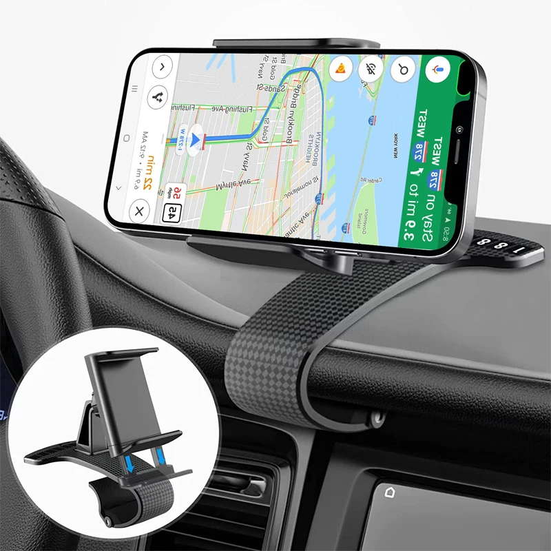 Universal Car Phone Clip Holder [Military Sturdy, Firmly Grip & Never Slip] Ultra Stable Dashboard Cell Phone Mount for Car Dash