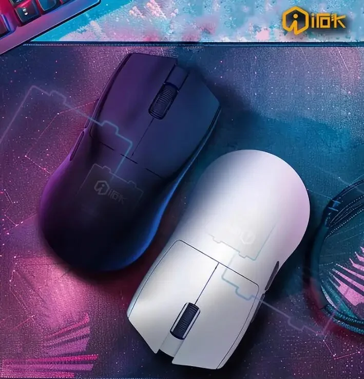 Imagem -05 - Irok He3 Pro Tri-mode Mouse sem Fio 4k Paw3395 Sensor Bateria Substituível Leve Jogo de Esports pc Gamer Mouses Acessório