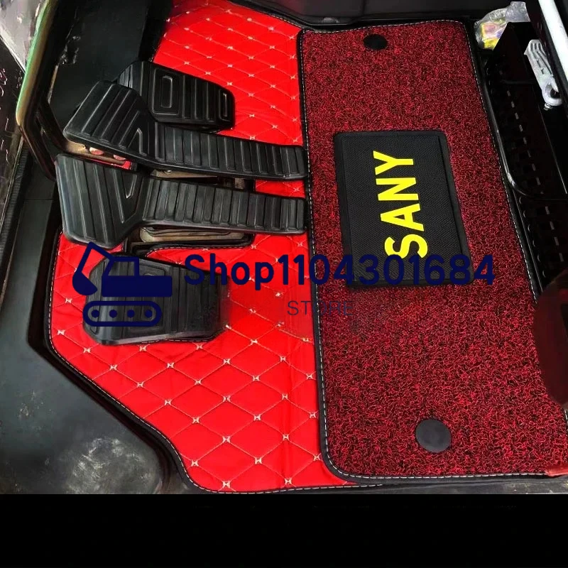 For Sany SY55/60/75/135/215/200/365-8-9-10/H Floor Rubber Anti-skid Excavator Cab Floor Mat Carpet Protect Clean Decorations
