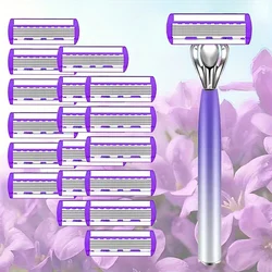 Shaver Brand New Design Women Razor Shaving Six Layer Shaver Reusable Razor Imported Blade Multi Tool Head Change