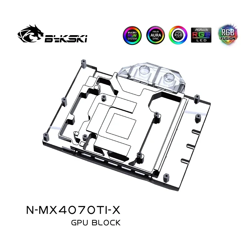 Bykski 4070 Scheda grafica di raffreddamento Blocco acqua per MAXSUN Geforce RTX 4070Ti iCraft OC 12G watercooler GPU Radiatore N-MX4070TI-X