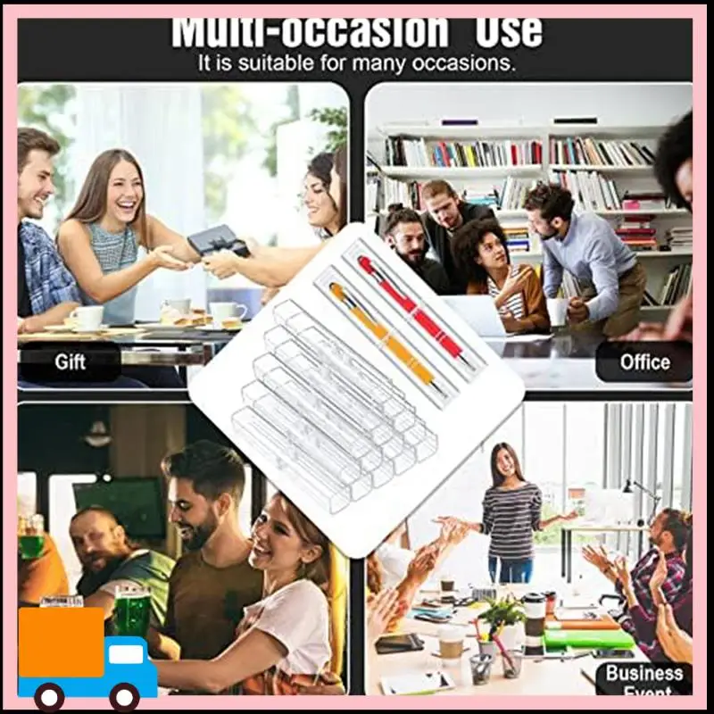 40 ชิ้นของขวัญกล่องดินสอเปล่าปากกาพลาสติกโปร่งใสกล่องดินสอพลาสติก