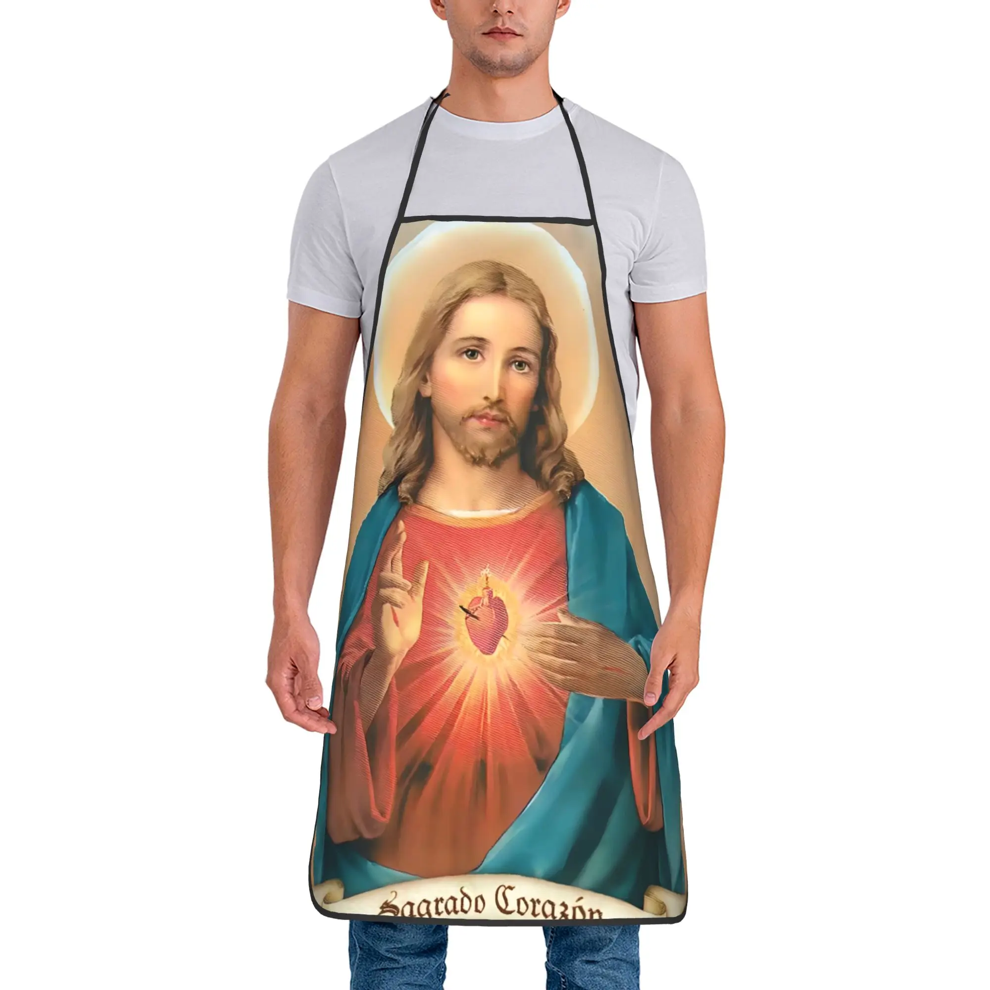 

Фартук Fernando Alonso Saint Apron, милый, без карманов, для уборки и работы на кухне, для взрослых.