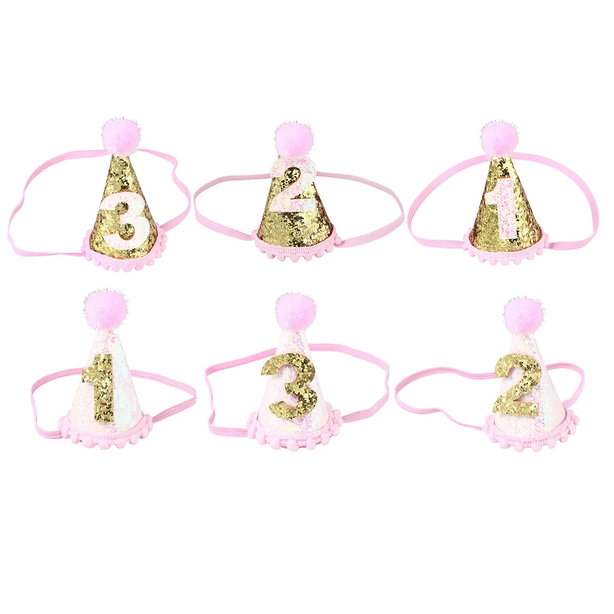 قبعة Abaodam اللامعة لعيد الميلاد للأطفال البنات والأولاد مع سلسلة مرنة